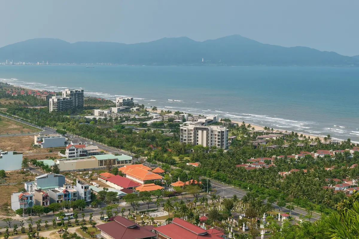 The coast seen from the Marble Mountains