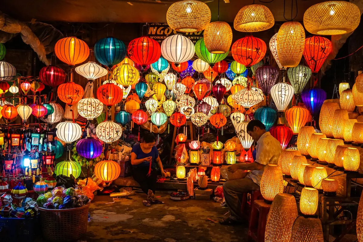 A shop full of silk lanterns in Hoi An